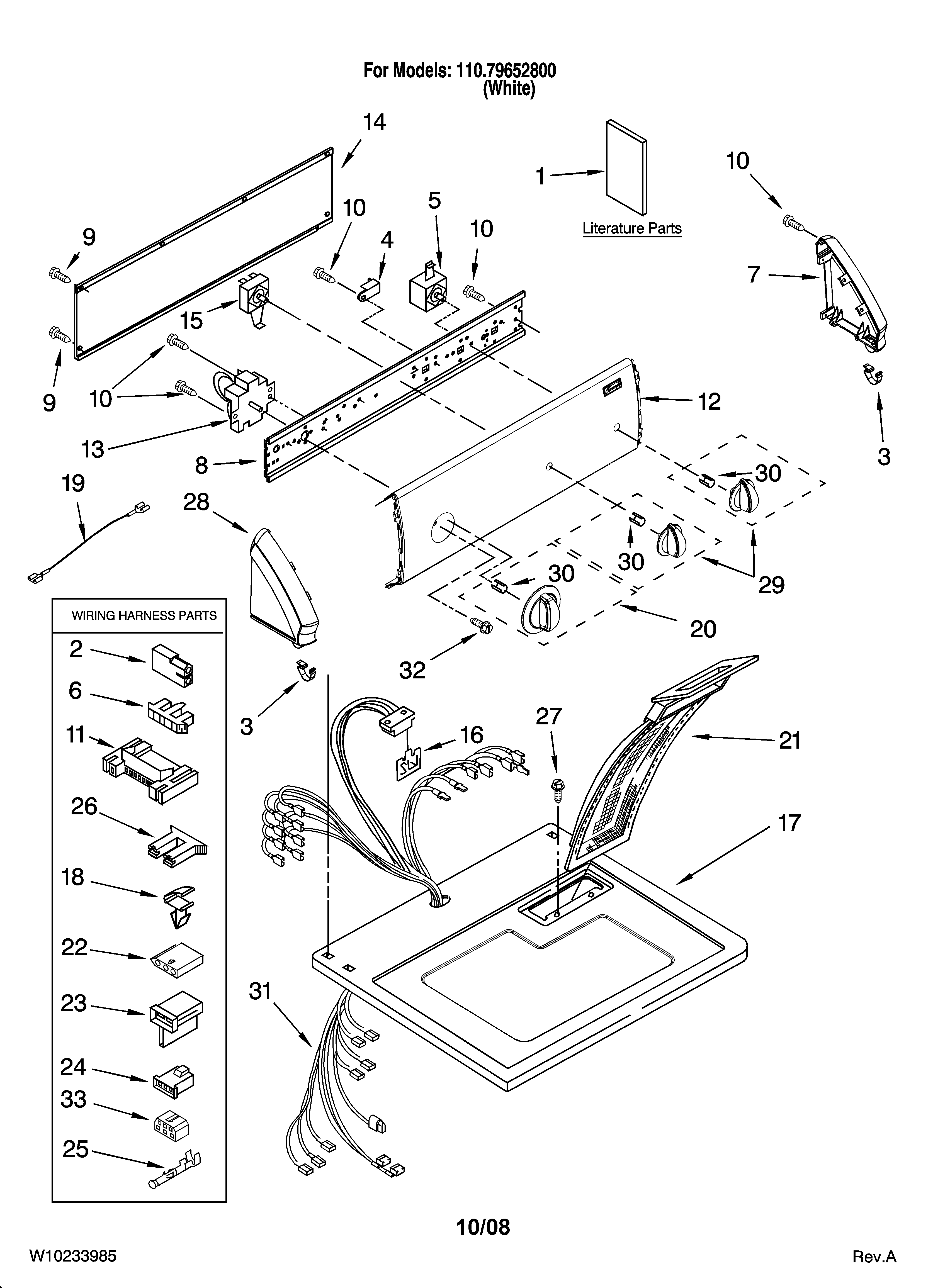 Top and console parts