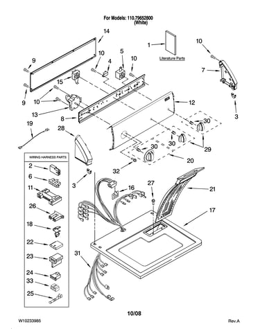 Top and console parts