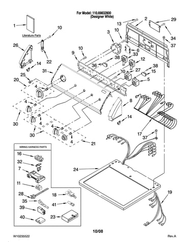 Top and console parts