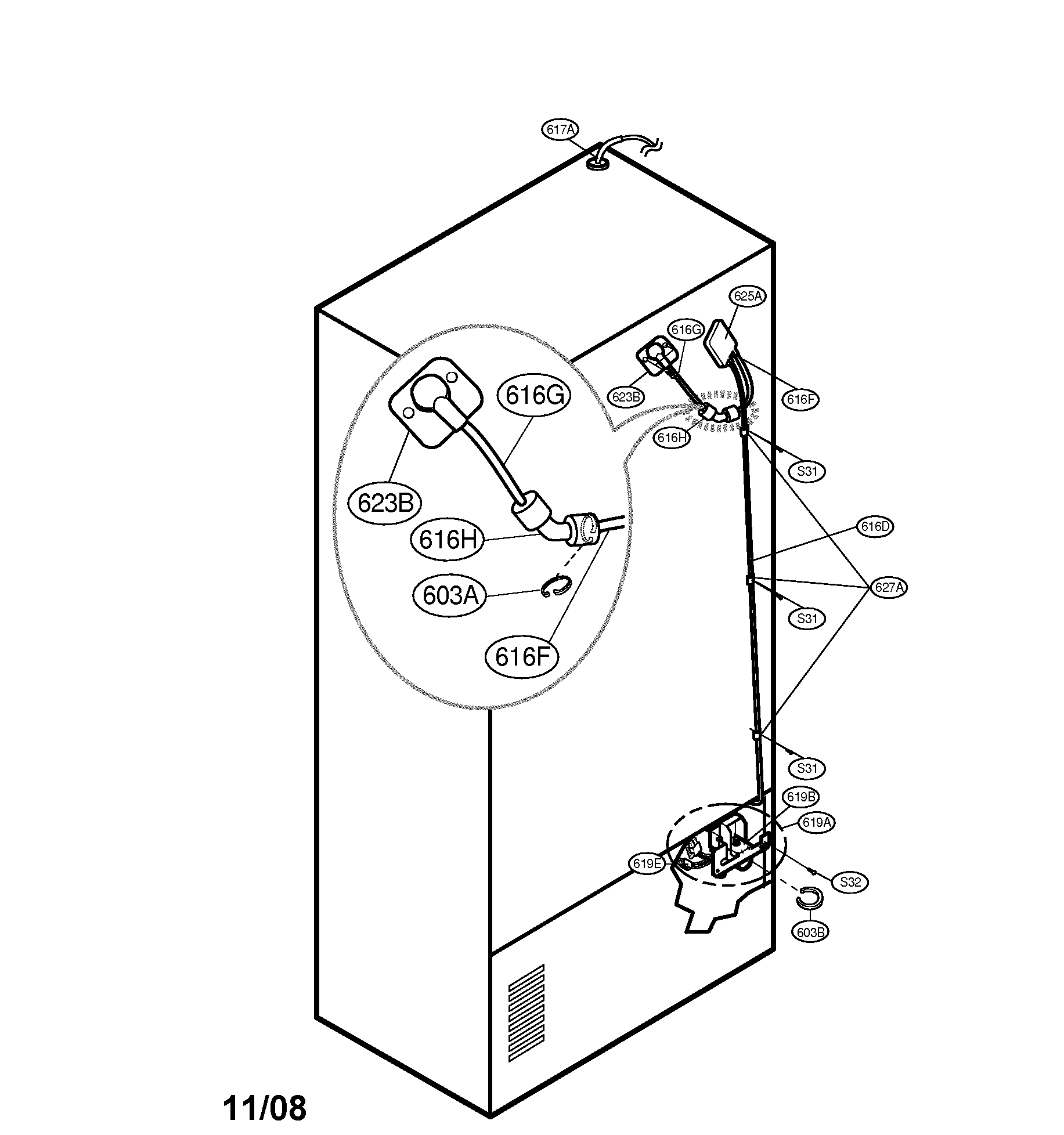 Valve & water tube