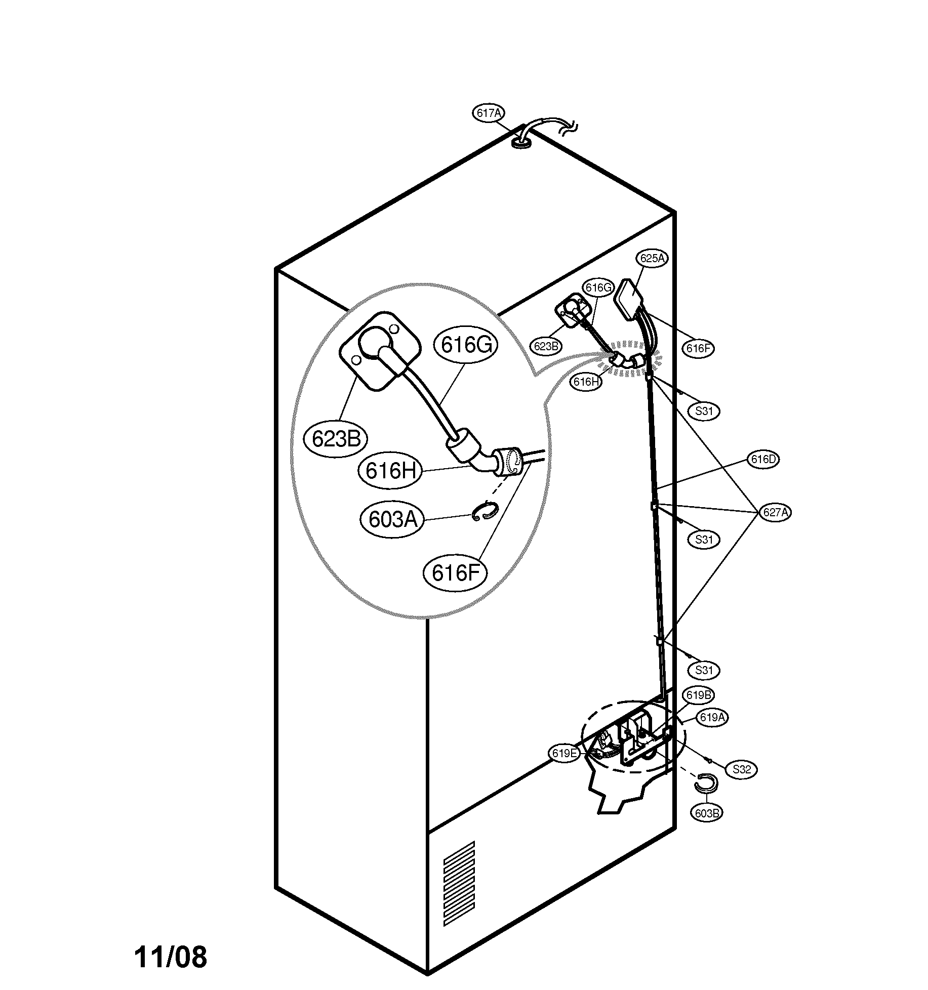 Valve & water tube