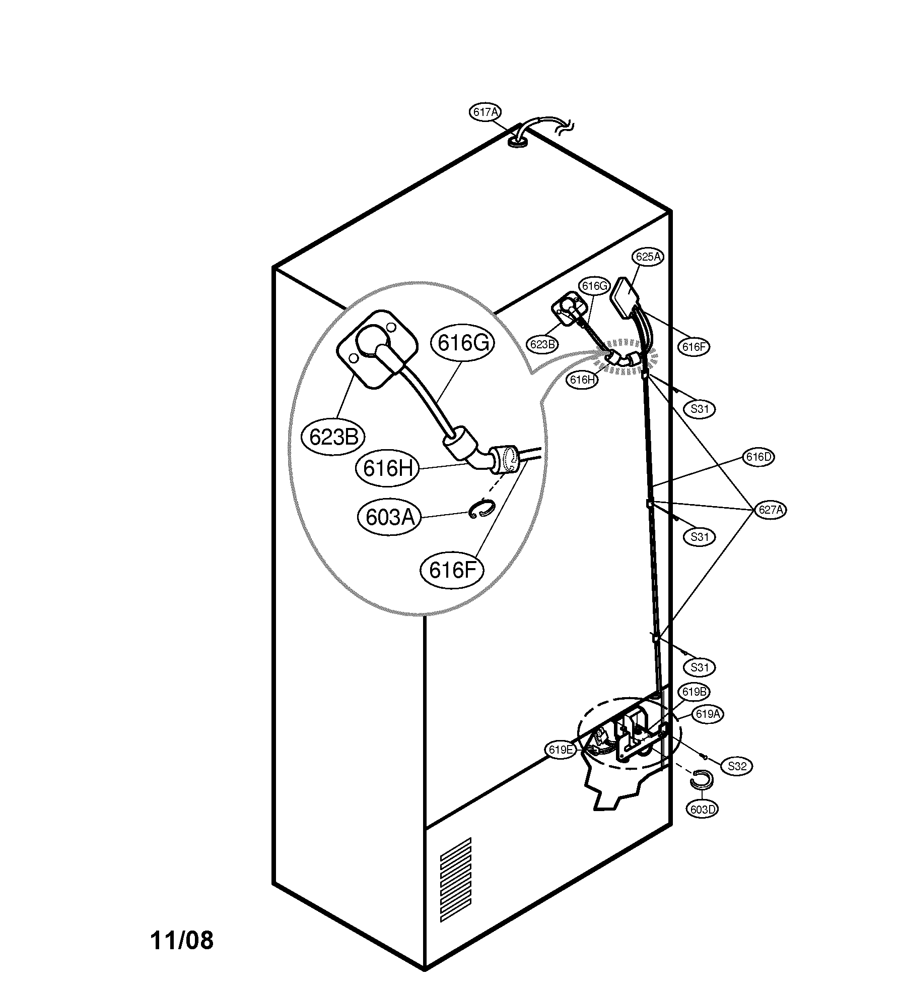 Valve & water tube