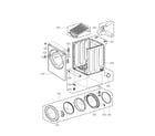 LG DLE0442G cabinet & door assembly diagram