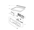 LG DLE3733W control panel & plate assembly diagram