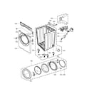 LG DLE3733W cabinet & door diagram