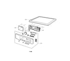 LG DLE5977B control panel & plate assembly diagram