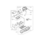 LG DLEX7177WM panel drawer & guide assembly diagram