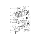 LG DLEX8377WM drum & motor diagram