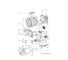 LG DLG5988WM drum & motor diagram