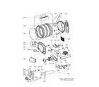 LG DLGX7188WM drum & motor diagram