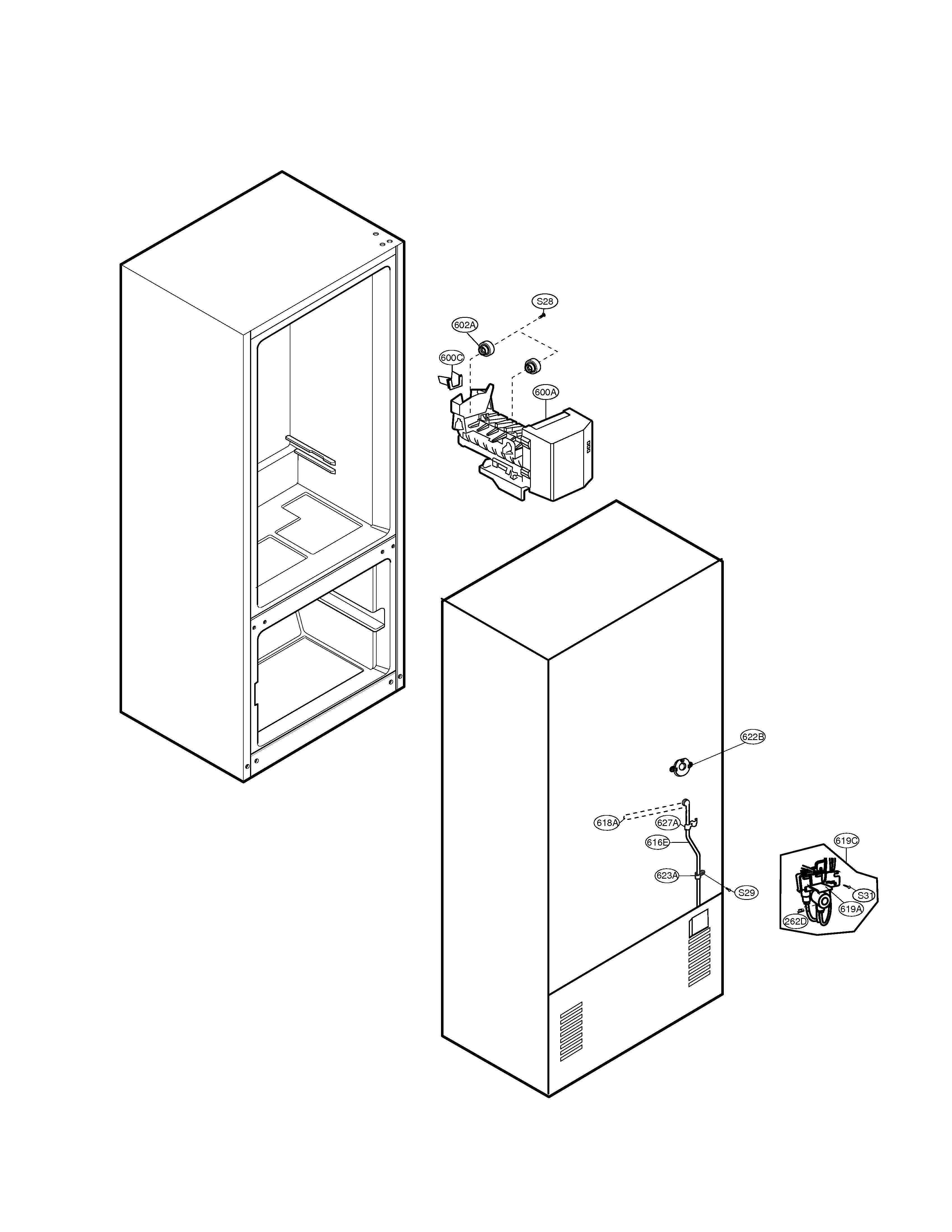 Ice and water maker