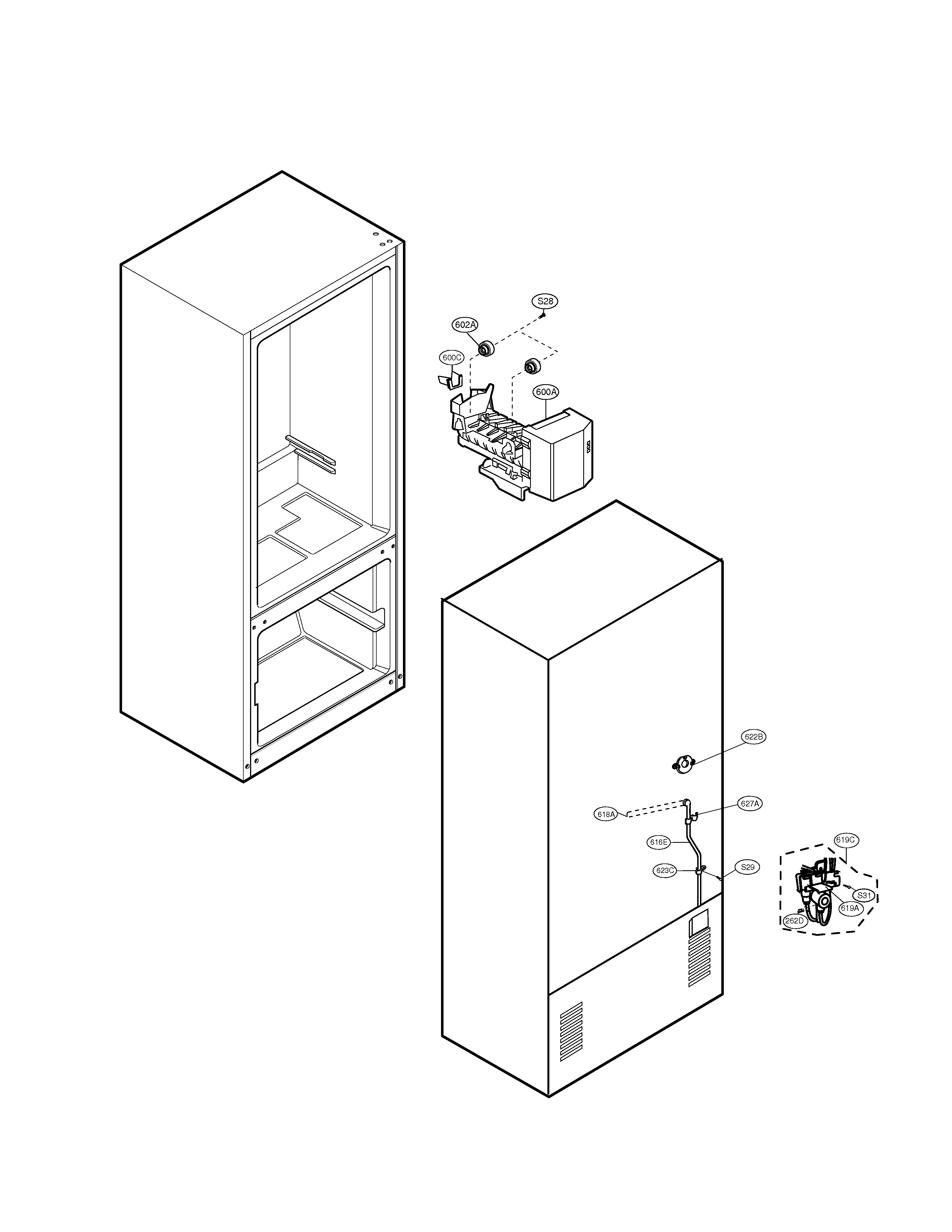 Ice and water maker