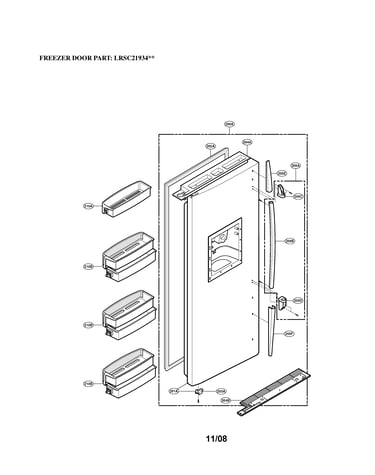 Freezer door