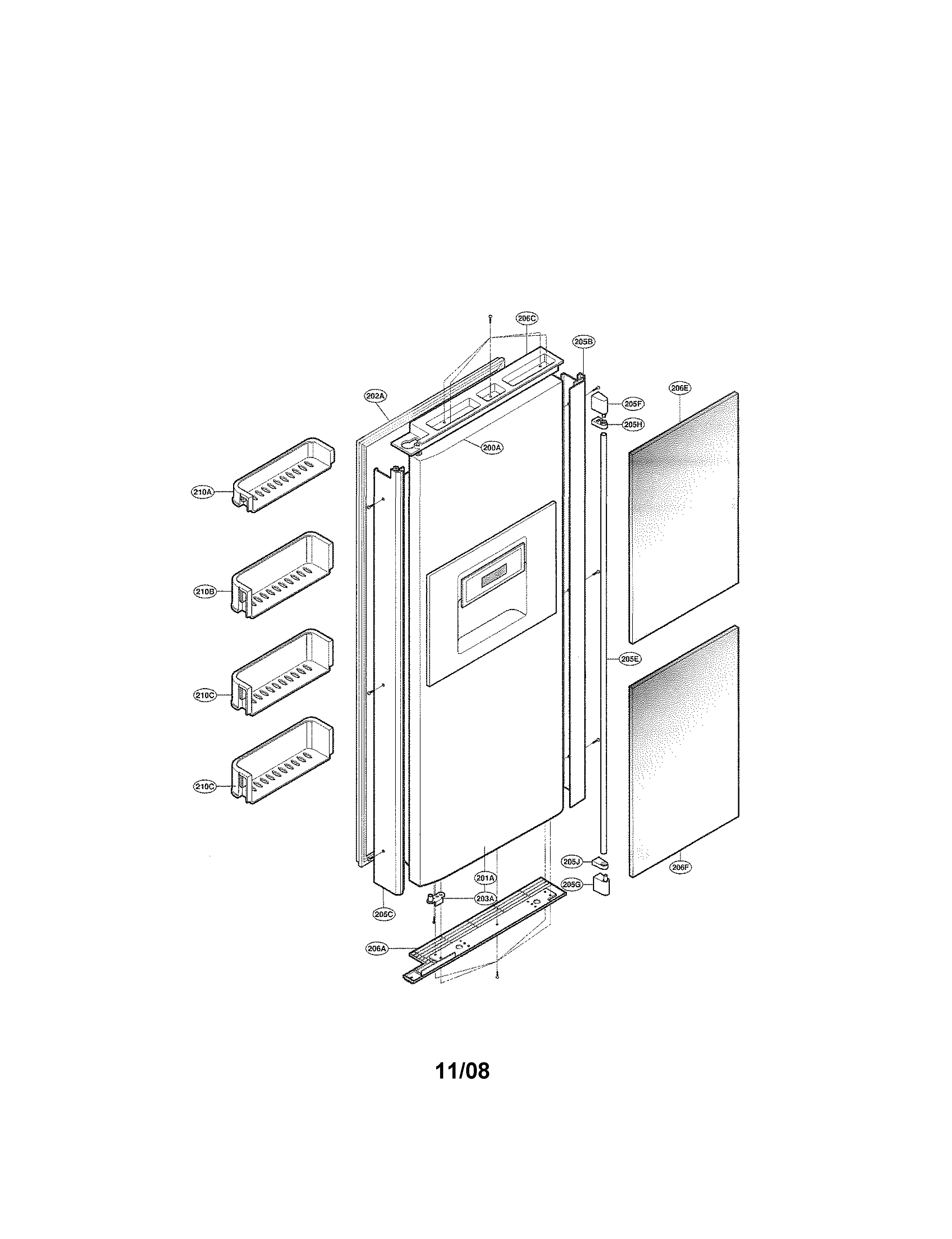Freezer door