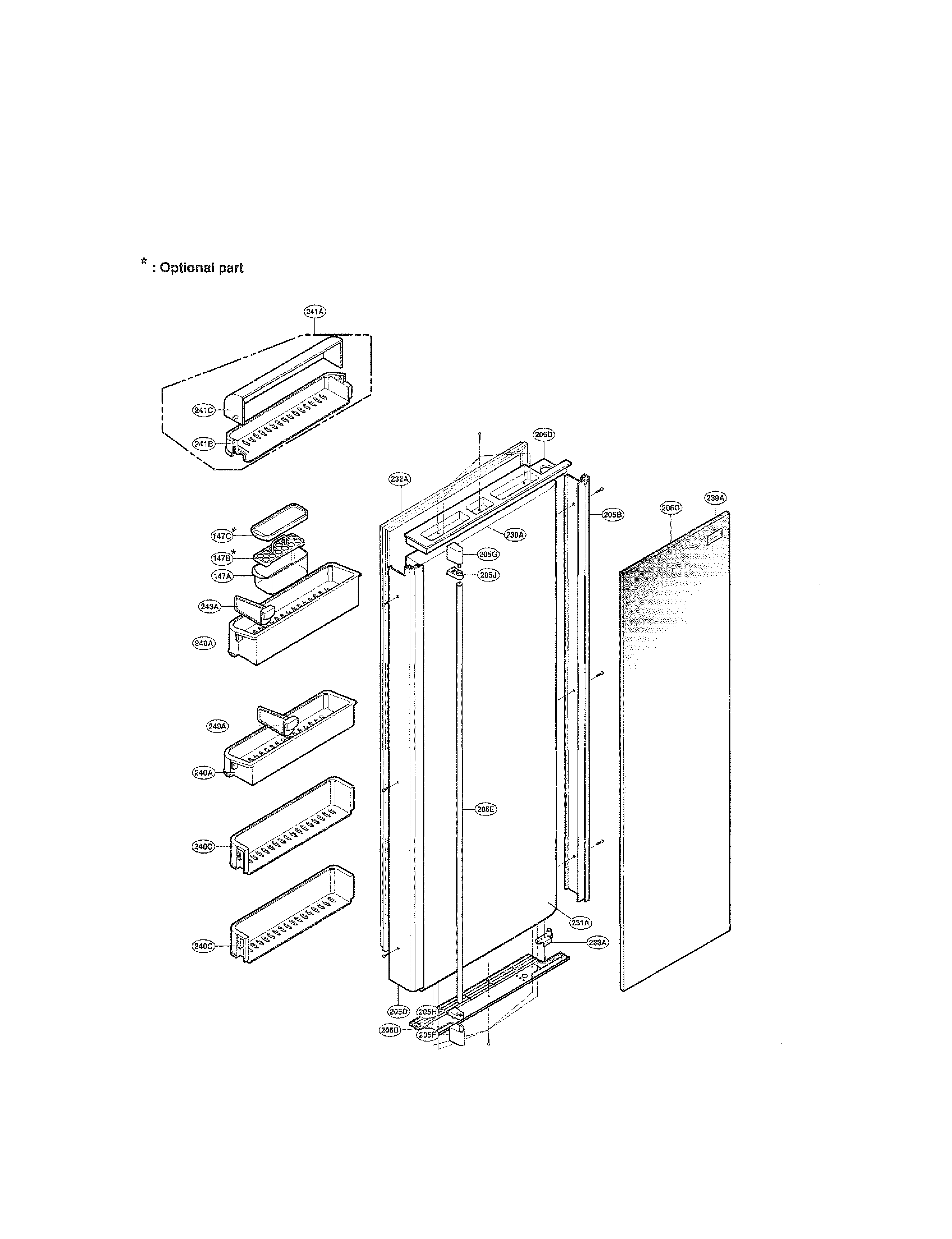Refrigerator door