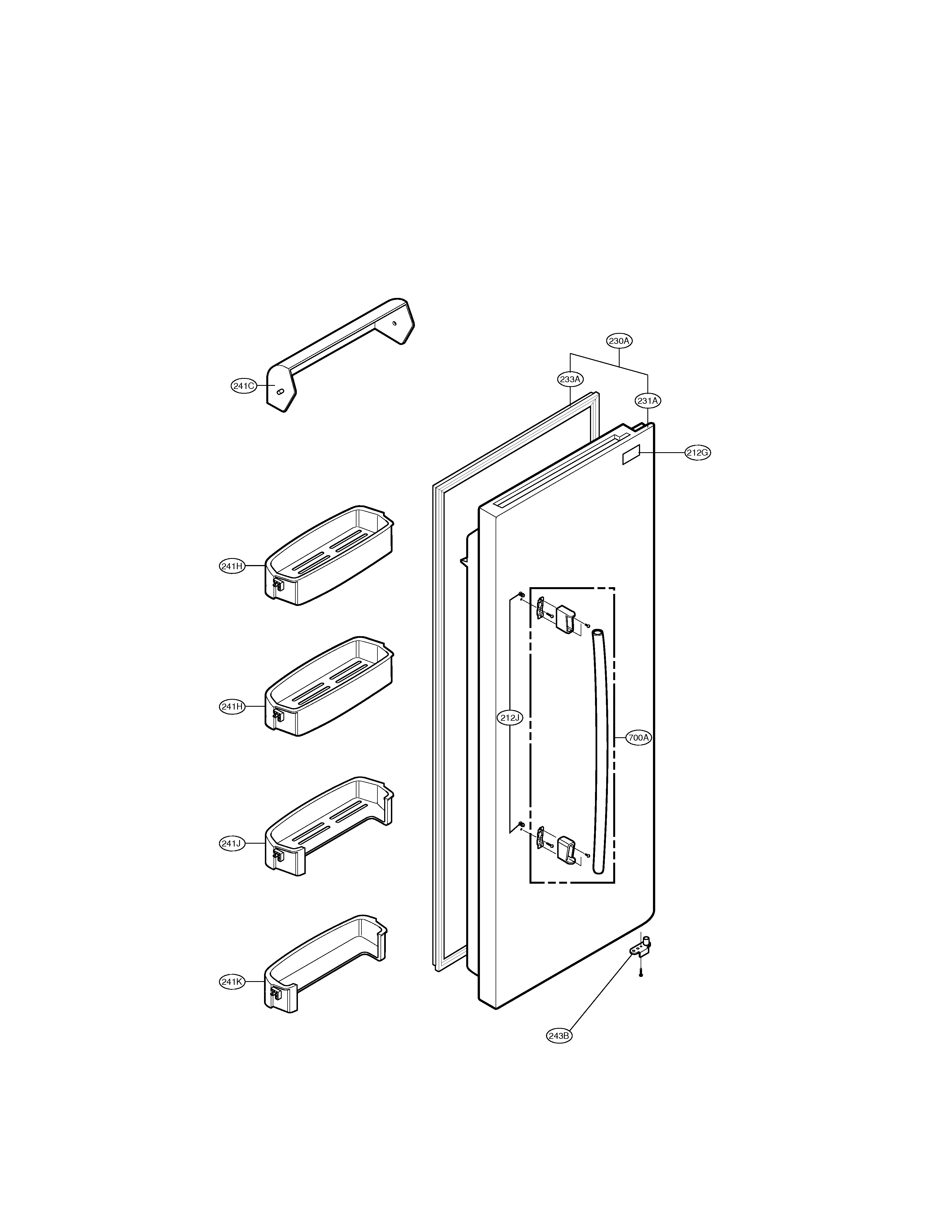 Refrigerator door