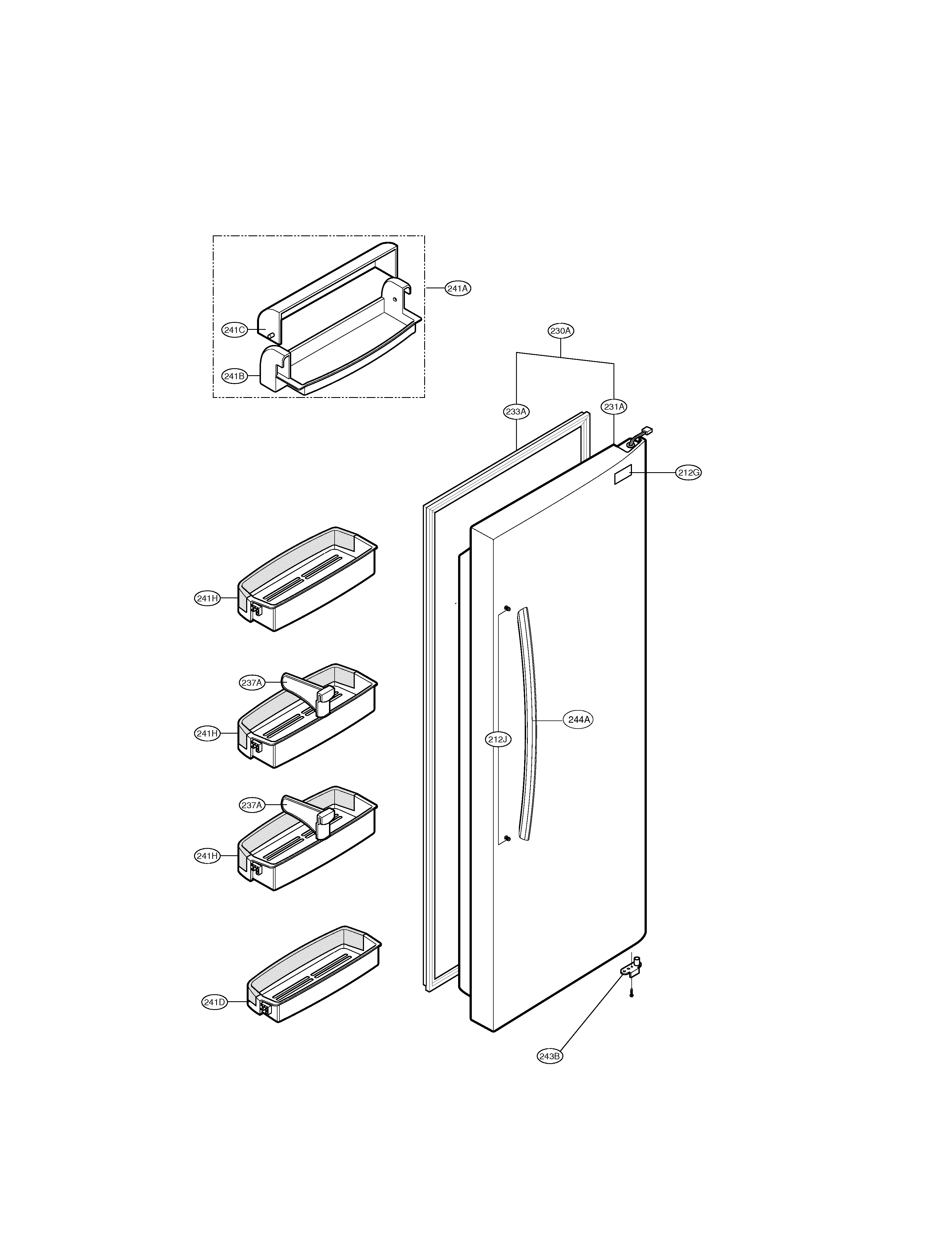 Refrigerator door