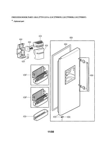 Freezer door
