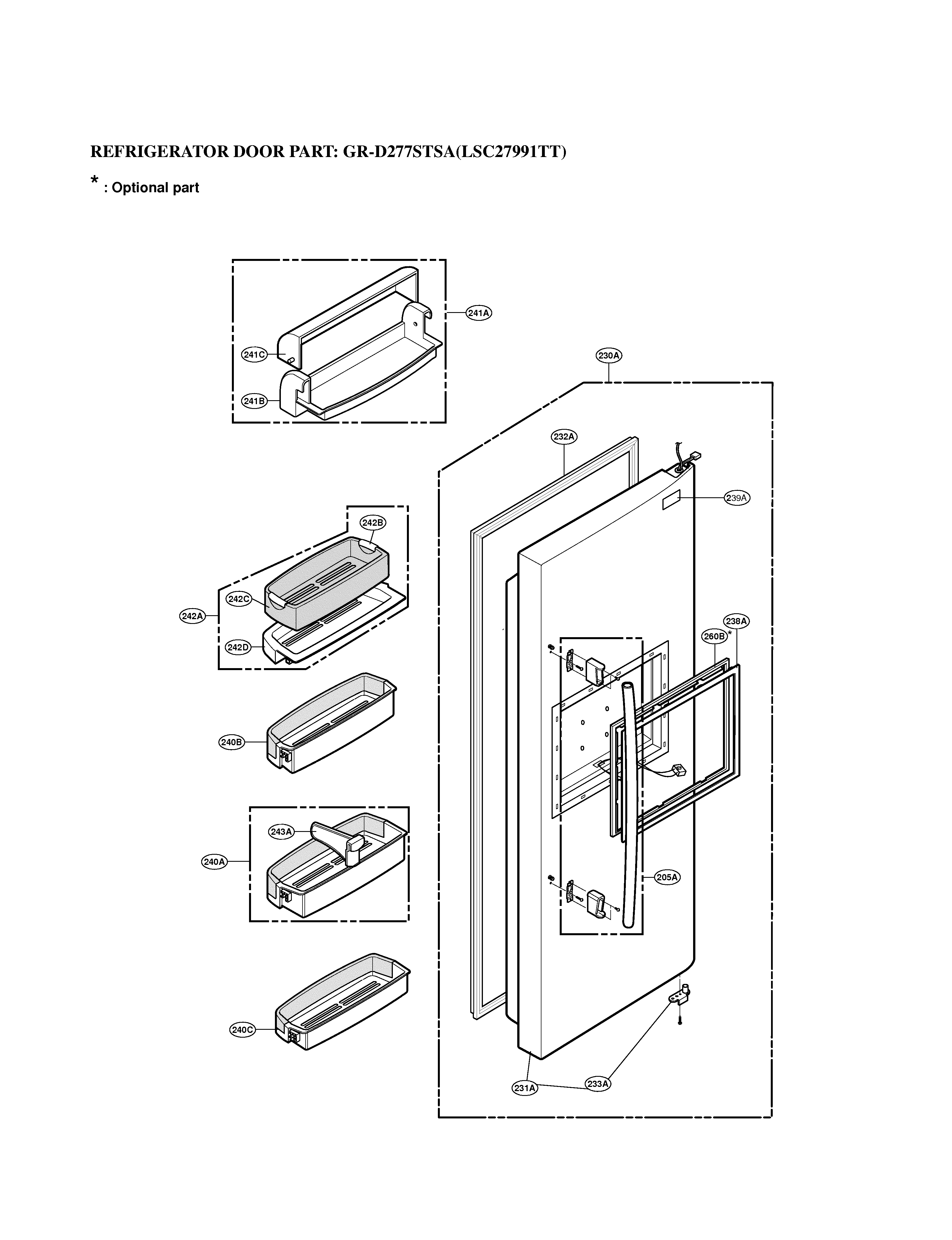 Refrigerator door