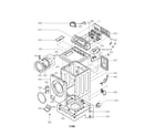 LG WM0532HW cabinet & control panel diagram