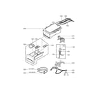 LG WM2233HW/00 dispenser assembly diagram