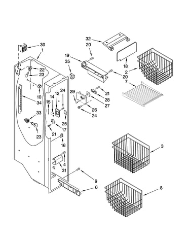 Freezer liner parts