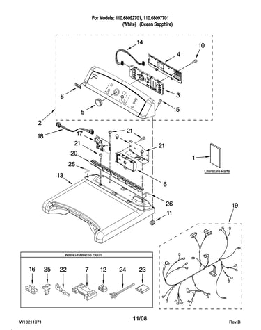 Top and console parts