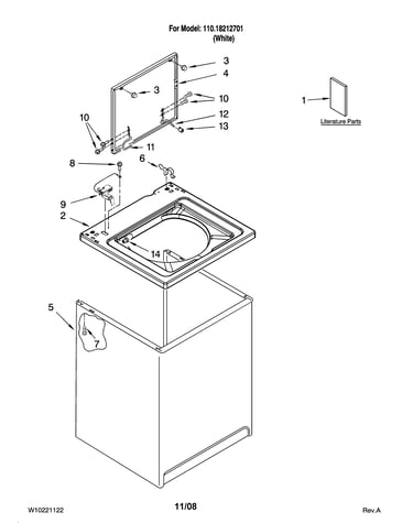 Top and cabinet parts