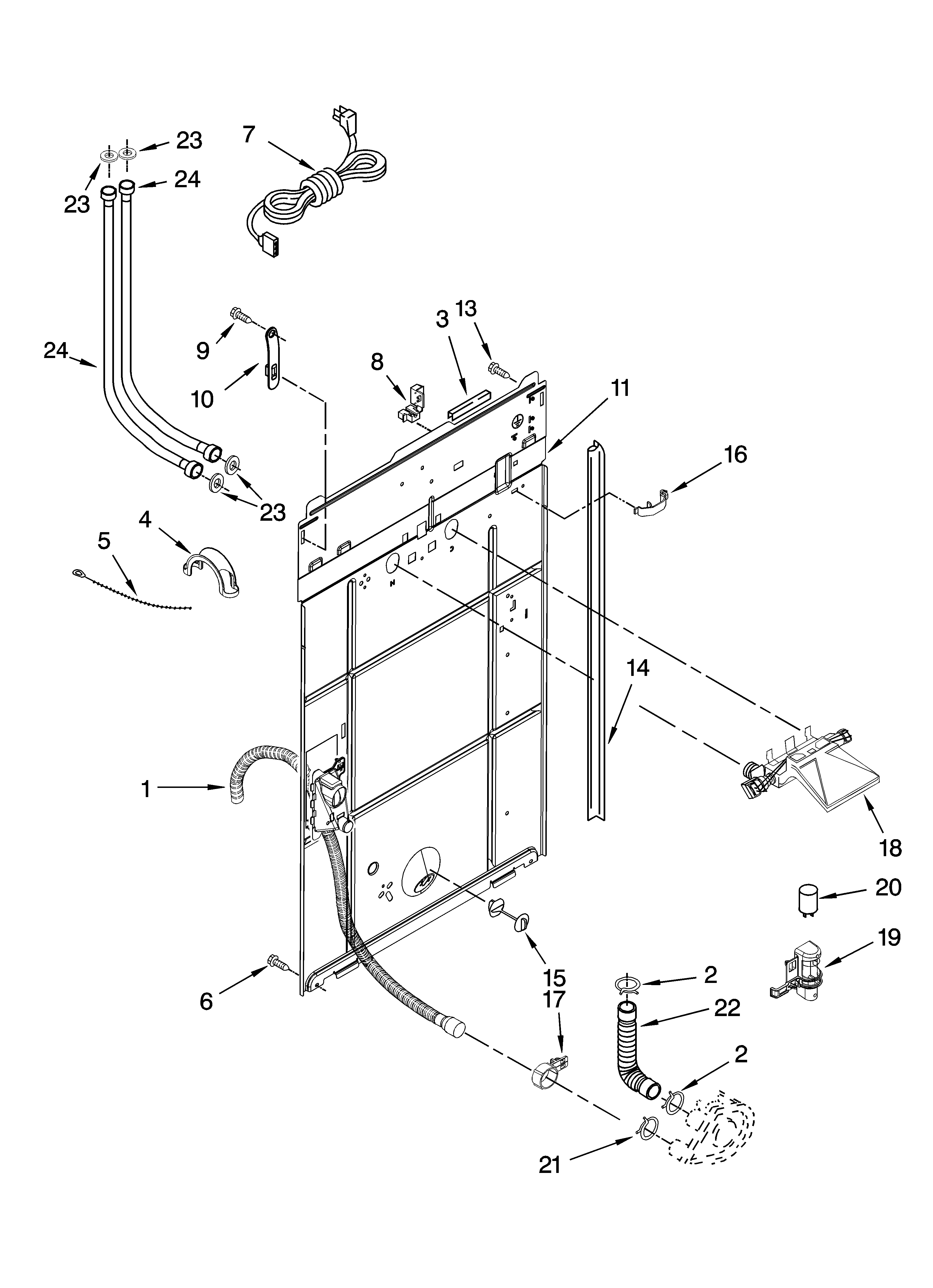 Rear panel parts