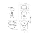 Kenmore 11018212701 agitator, basket and tub parts diagram