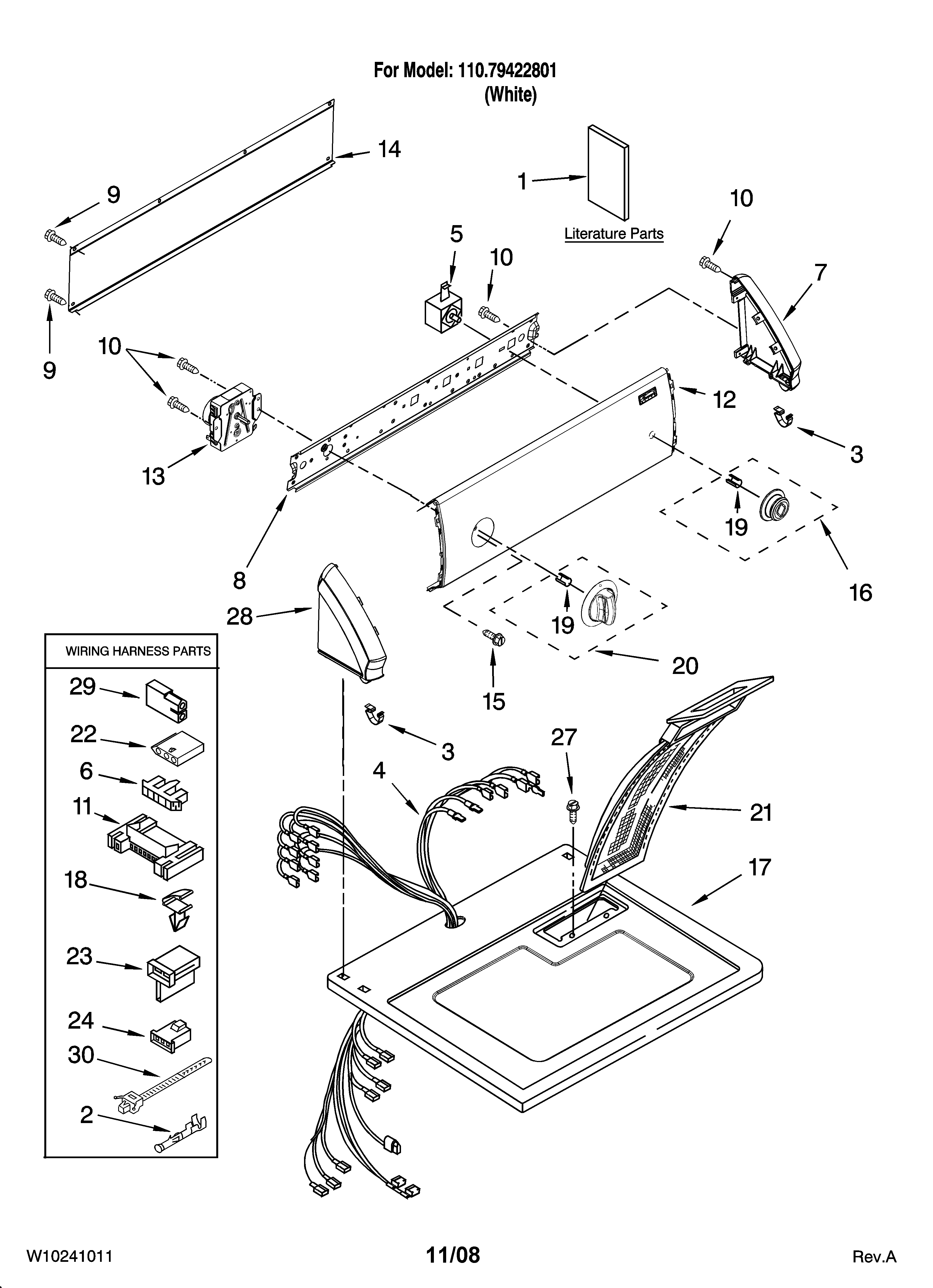 Top and console parts