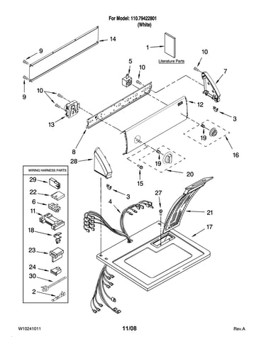 Top and console parts