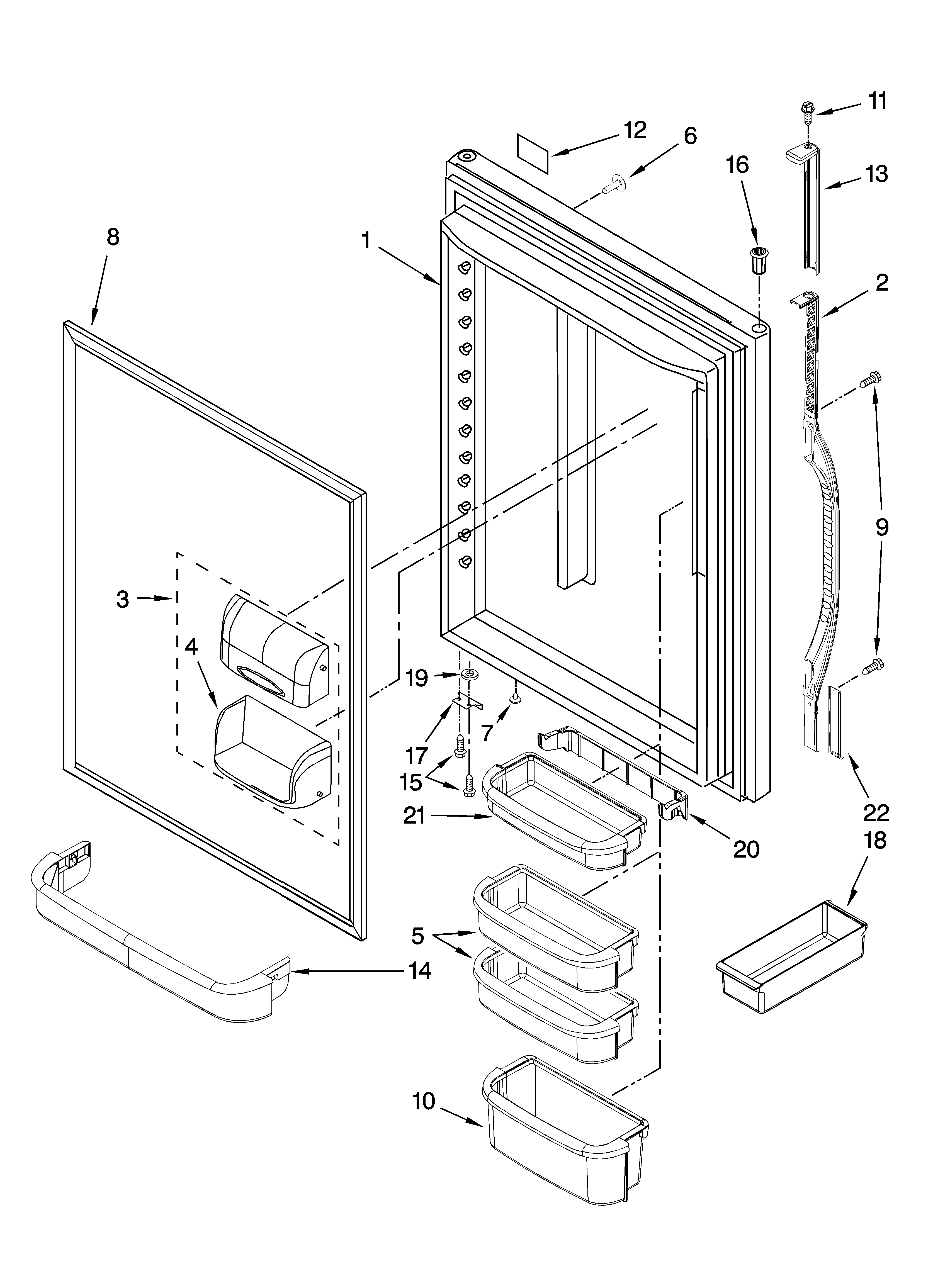 Refrigerator door parts