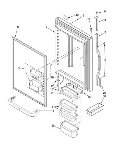Refrigerator door parts