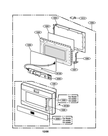 Door and control panel parts