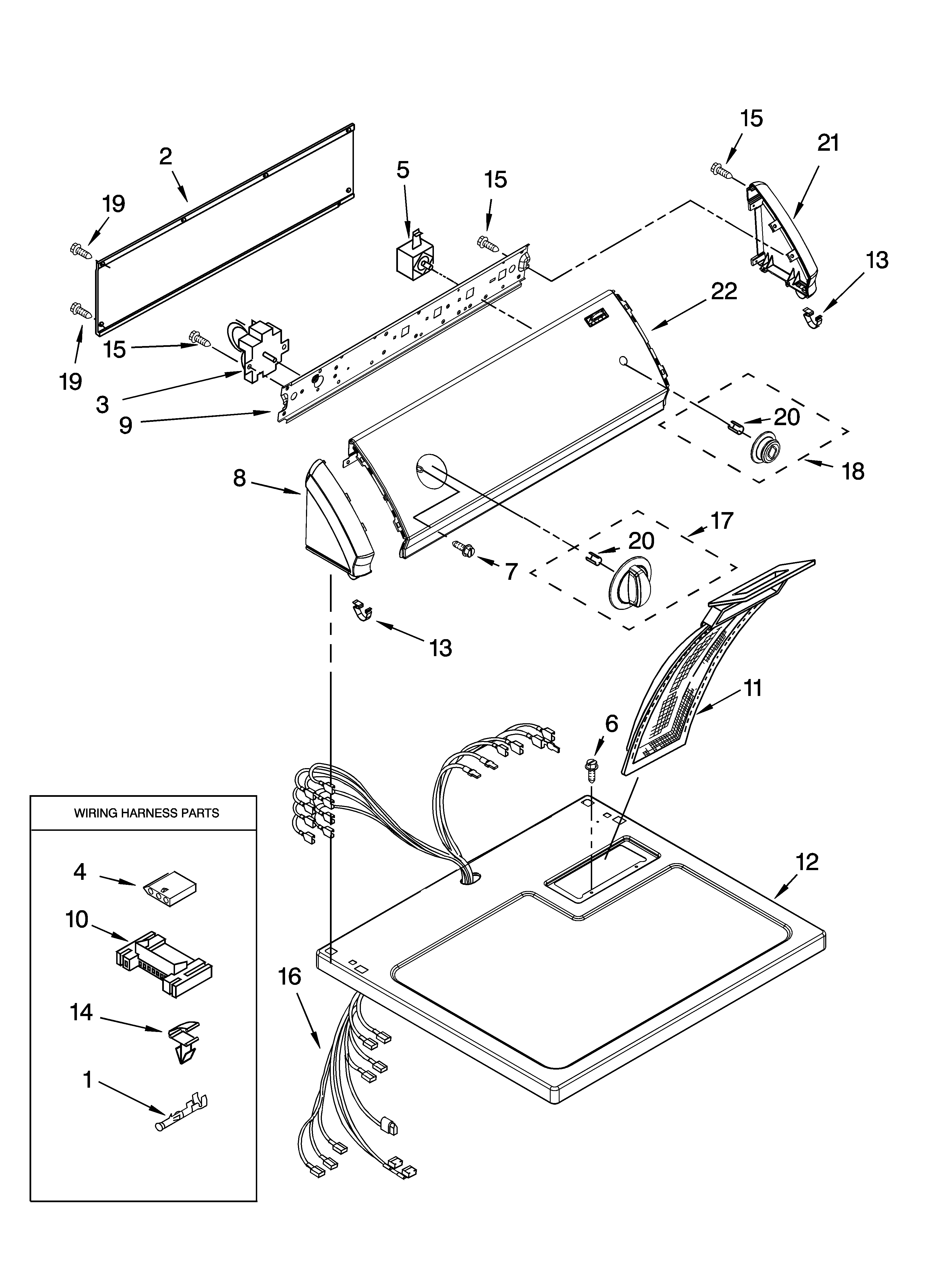 Top and console parts