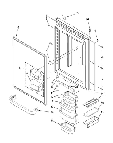 Refrigerator door parts