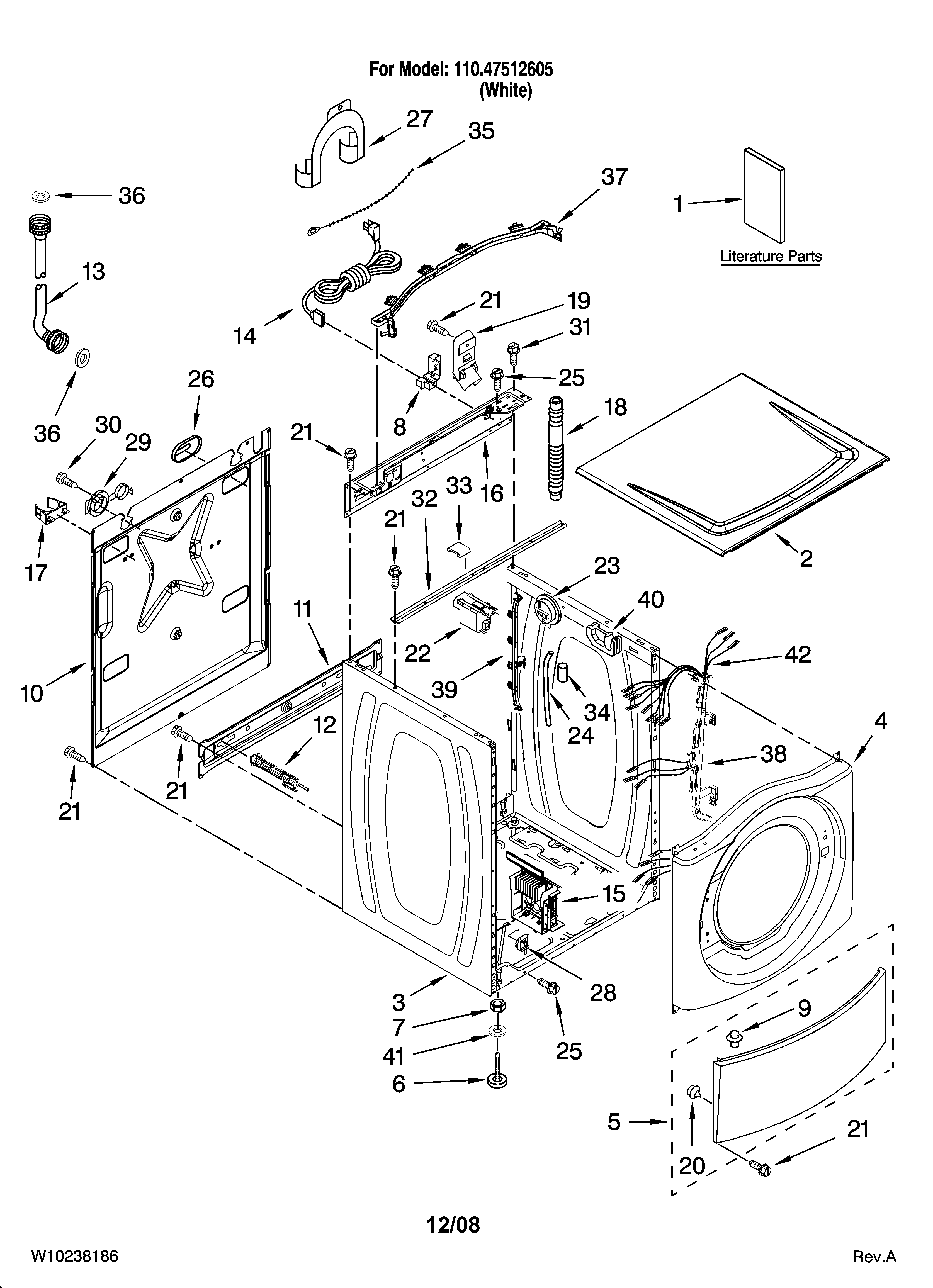 Top and cabinet parts
