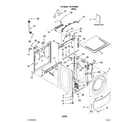 Kenmore 11047532605 top and cabinet parts diagram