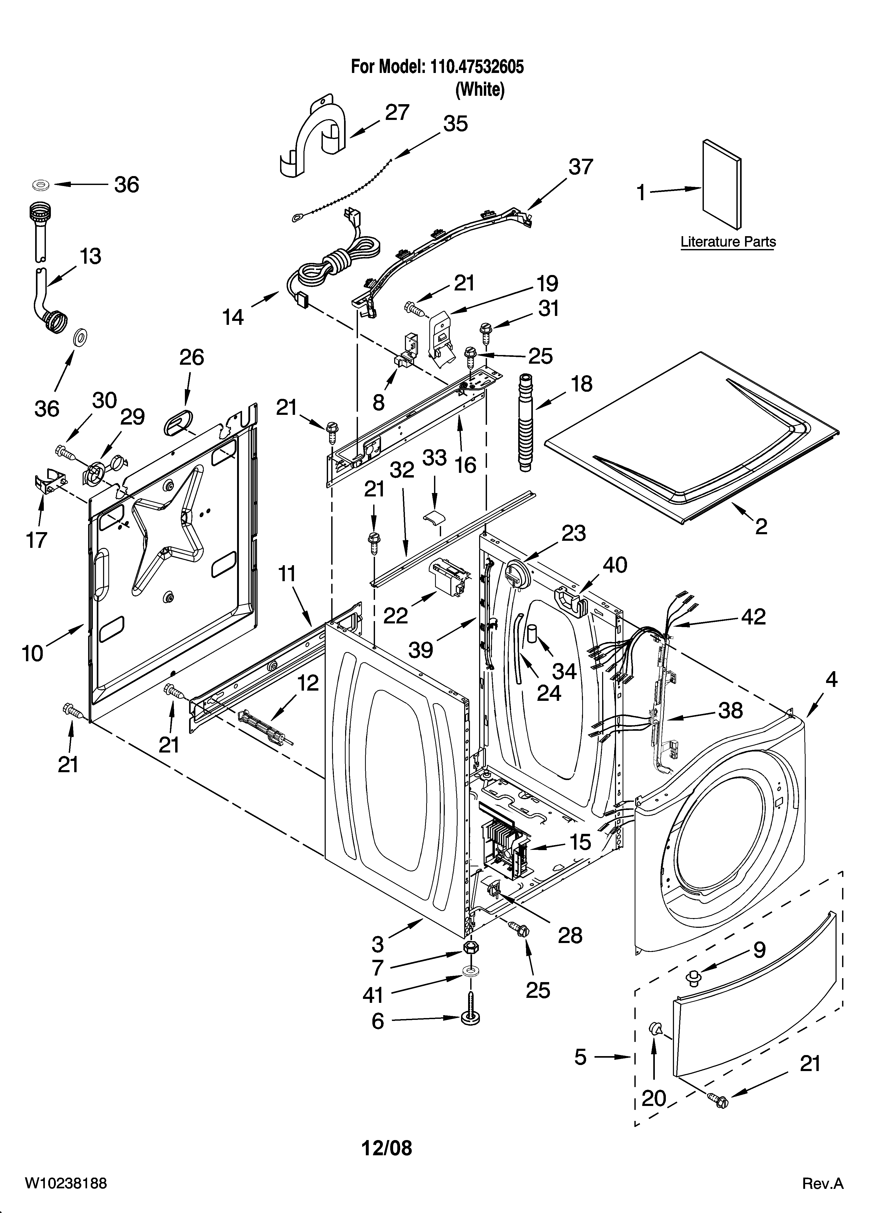 Top and cabinet parts