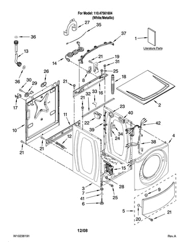 Top and cabinet parts