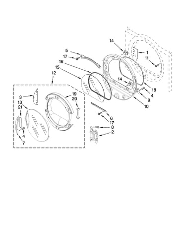 Door parts, optional parts (not included)