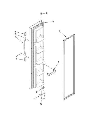Freezer door parts