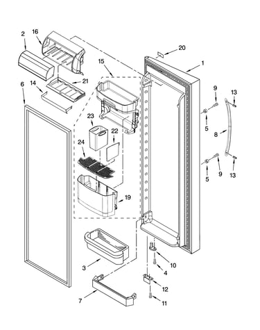 Refrigerator door parts