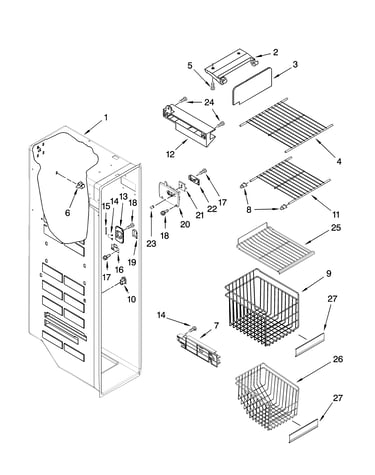 Freezer liner parts