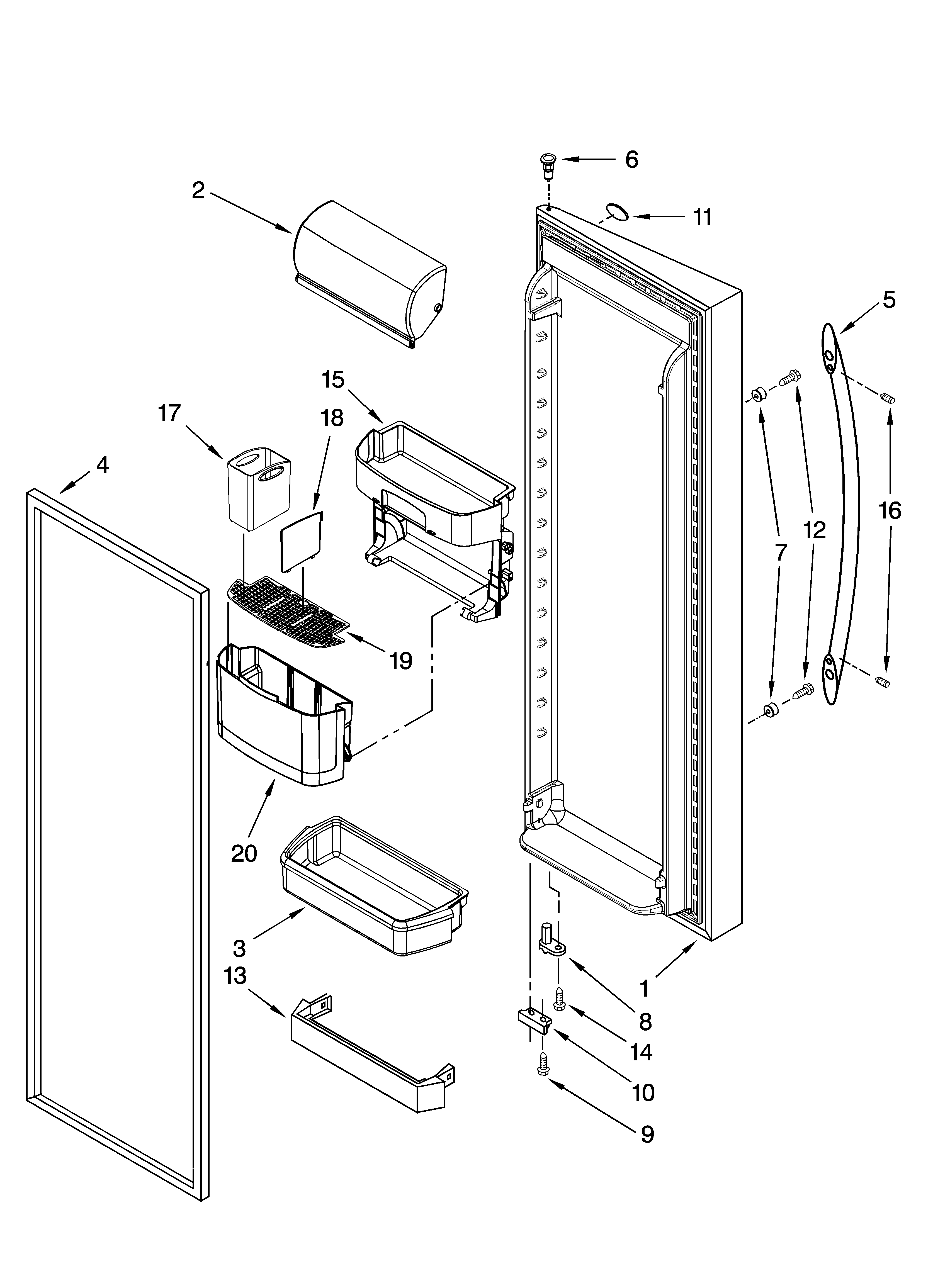 REFRIGERATOR DOOR PARTS