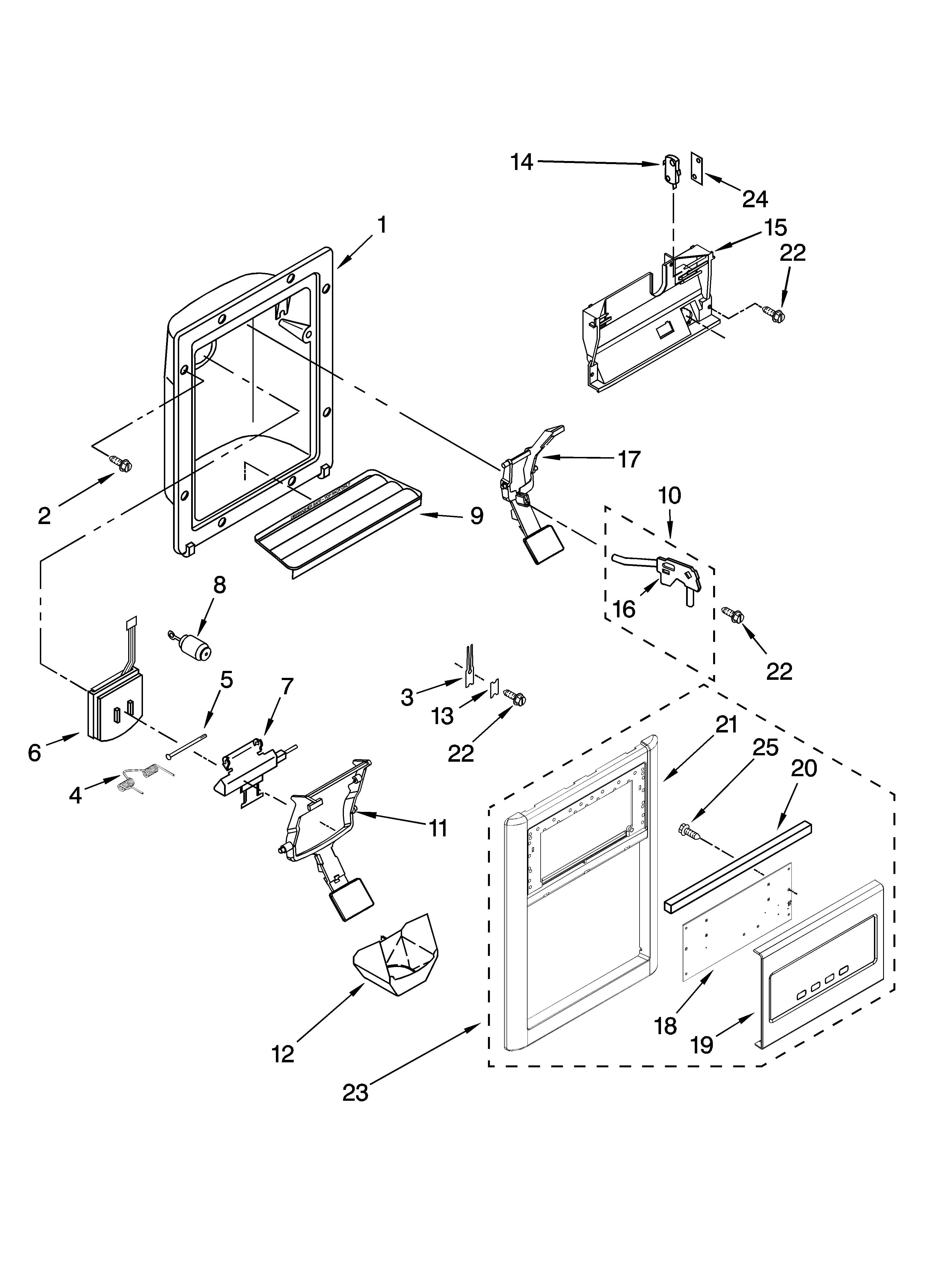 DISPENSER FRONT PARTS