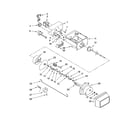Kenmore 10658516801 motor and ice container parts diagram