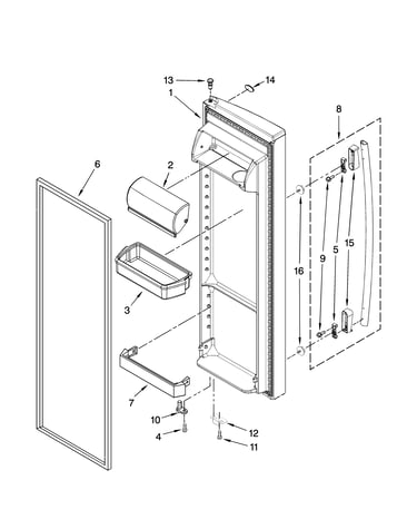 Refrigerator door parts