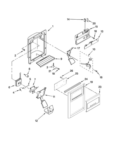 Dispenser front parts